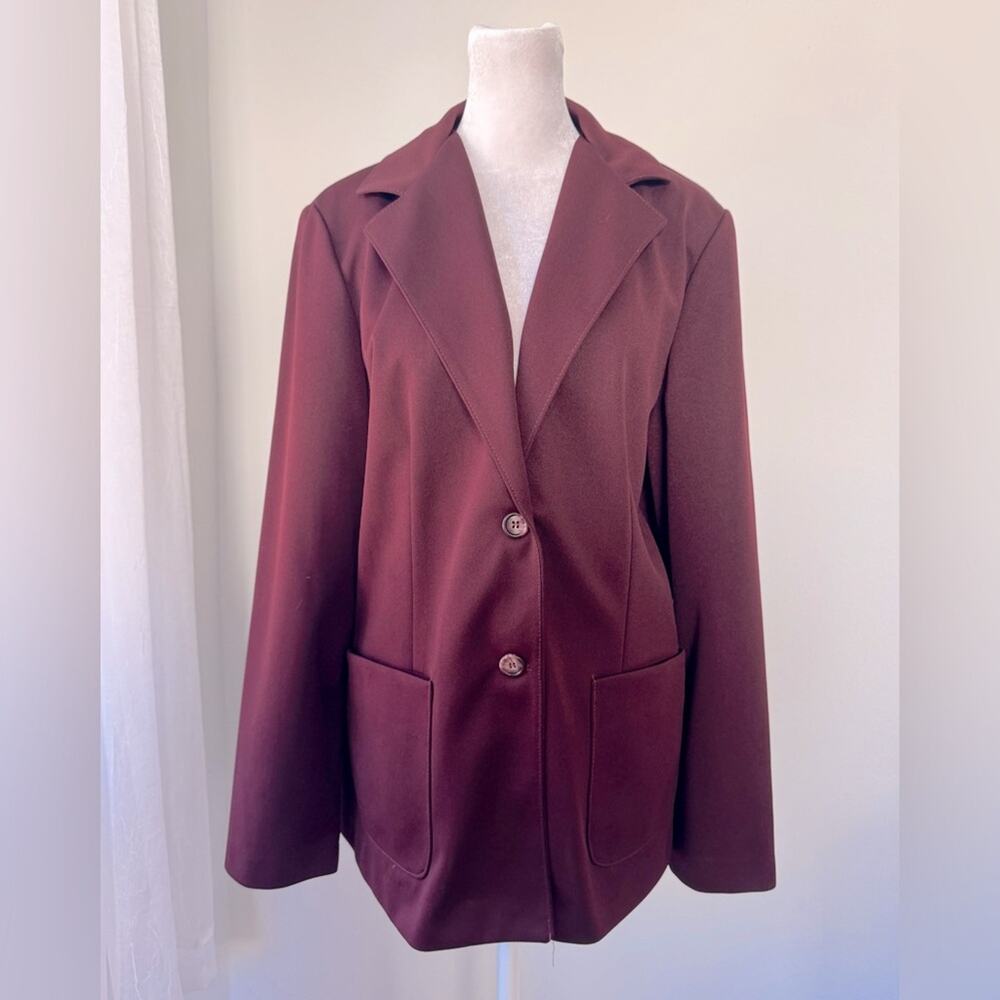 Vintage ‘80s Devon Burgundy Single Breasted Blazer